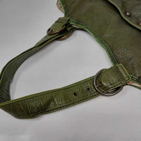Green Faux Leather Shoulder Bag - Picture 3 of 12